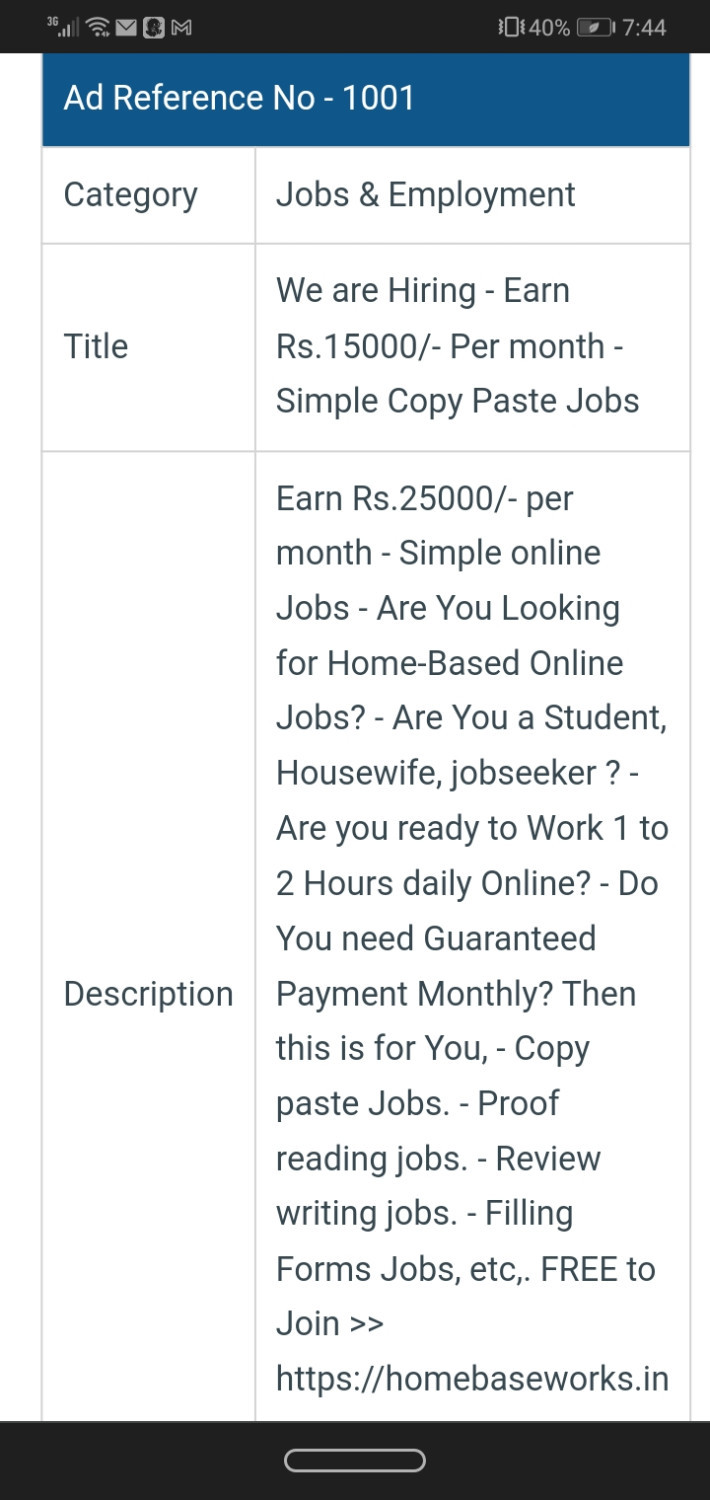Free online job
