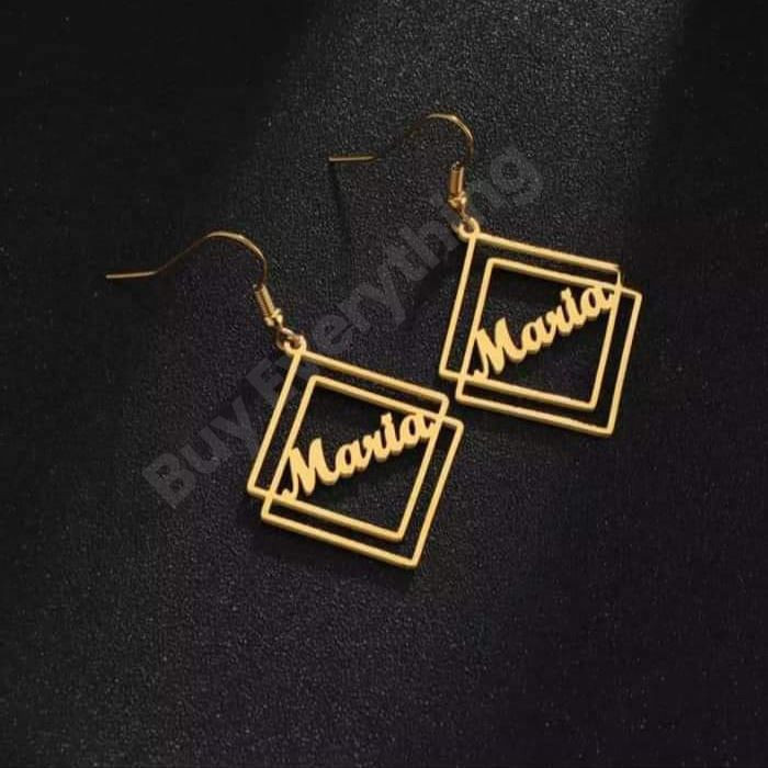 Customized Name Hoop Earrings - Photo 2